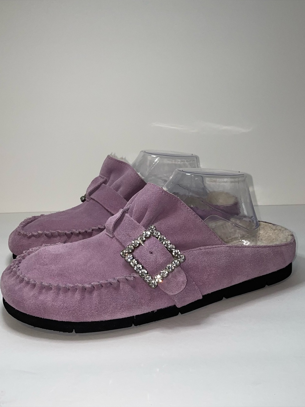 Free People Shearling After Riding Mule Lavender Suede